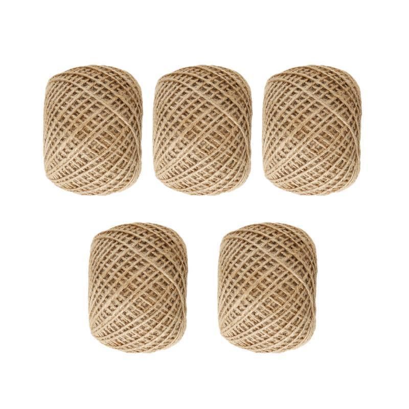 Sisal Rope Natural Jute Hemp Manila Twine String Cord 1-14mm Thick Craft DIY - 5Rolls-12MM*50M V528-SM00374-5ROLLS-12-50M-591819