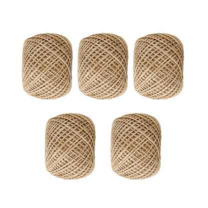 Sisal Rope Natural Jute Hemp Manila Twine String Cord 1-14mm Thick Craft DIY - 5Rolls-12MM*50M V528-SM00374-5ROLLS-12-50M-591819