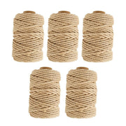 Sisal Rope Natural Jute Hemp Manila Twine String Cord 1-14mm Thick Craft DIY - 5Rolls-12MM*50M V528-SM00374-5ROLLS-12-50M-591819