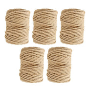 Sisal Rope Natural Jute Hemp Manila Twine String Cord 1-14mm Thick Craft DIY - 5Rolls-12MM*50M V528-SM00374-5ROLLS-12-50M-591819