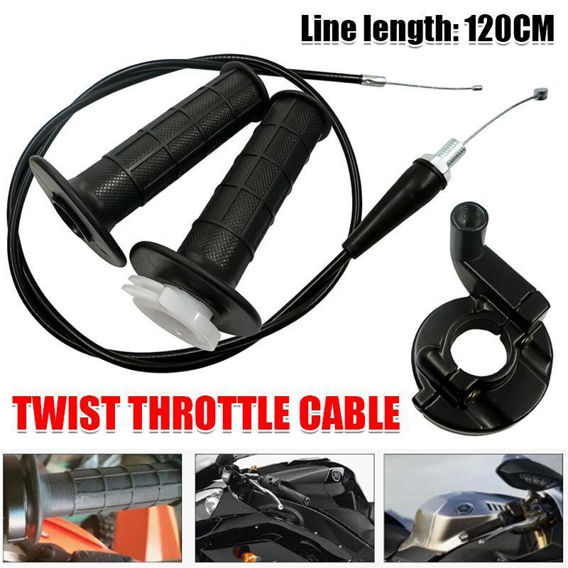 Twist Throttle Housing Hand Grip+120CM Cable 110cc 250cc PIT PRO Quad Dirt Bike V528-SM00455-1-2M-748703