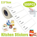 500PCS Kitchen Stickers Refrigerator Freezer Food Storage Date Content Labels V528-SM00460-2-5-5CM-120478