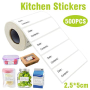 500PCS Kitchen Stickers Refrigerator Freezer Food Storage Date Content Labels V528-SM00460-2-5-5CM-120478
