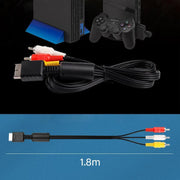 2PCS 1.8M RCA AV Cable for Sony PlayStation PS1 PS2 PS3 Audio Video Cord V528-SM00461-PS2-PS3-2PCS-558722