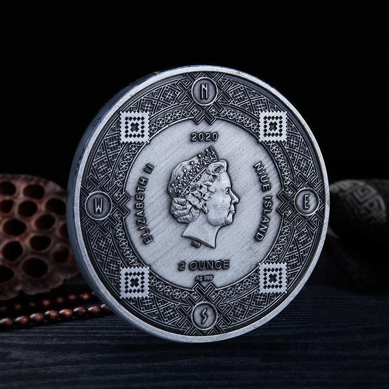 Twelve Constellations Coin Sun and Moon Challenge Medal Double-sided Embossed V528-SM00483-HOROSCOPEA-366513