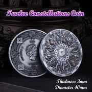Twelve Constellations Coin Sun and Moon Challenge Medal Double-sided Embossed V528-SM00483-HOROSCOPEA-366513