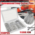 230PCS Cotter Pin Assortment Set Galvanised Iron Split Pins for Automotive Repairs V528-SM00489-230PCS-495240