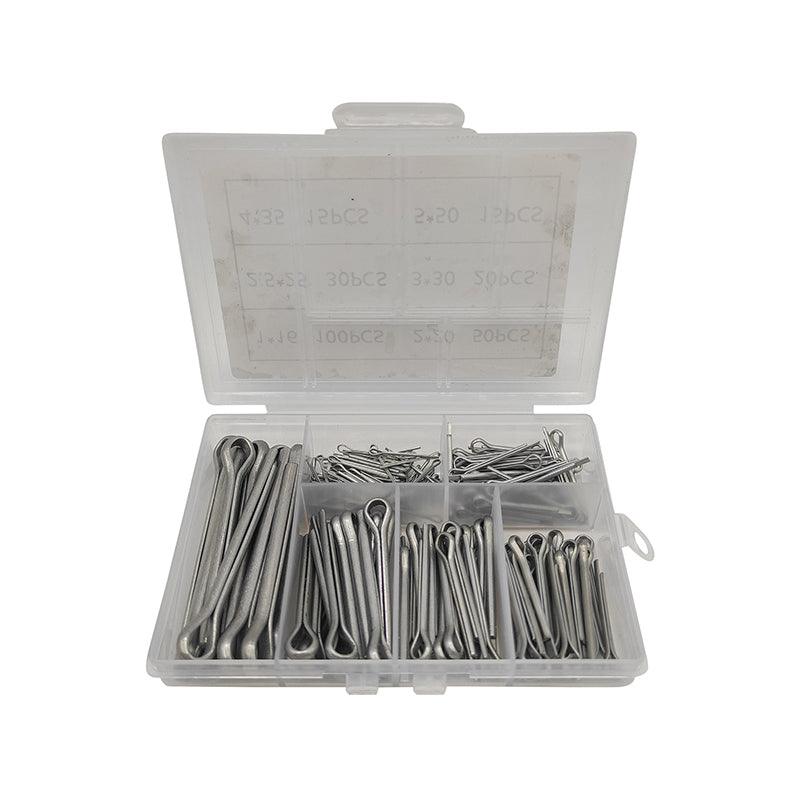 230PCS Cotter Pin Assortment Set Galvanised Iron Split Pins for Automotive Repairs V528-SM00489-230PCS-495240