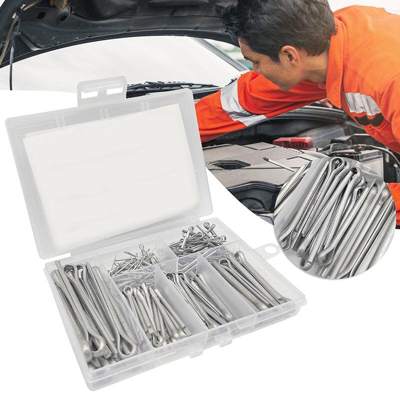 230PCS Cotter Pin Assortment Set Galvanised Iron Split Pins for Automotive Repairs V528-SM00489-230PCS-495240