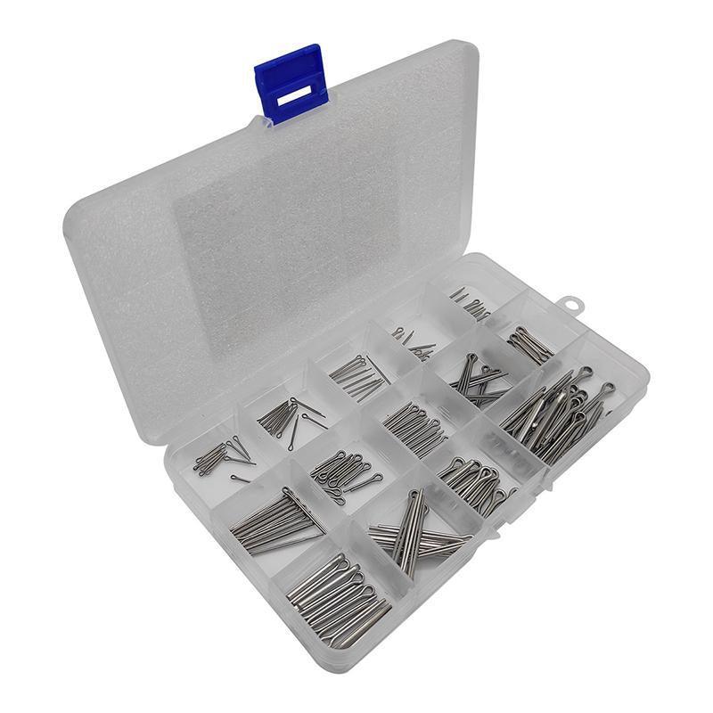 150PCS box 15 Kinds Stainless Steel Split Cotter Pins Assortment Kit Tools cherr V528-SM00491-150PCS-684711