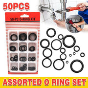Rubber O-Ring Assortment Kit 50PC- Pack O-Rings Set Automotive Plumbing Seals V528-SM00493-50PCS-684593