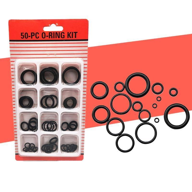 Rubber O-Ring Assortment Kit 50PC- Pack O-Rings Set Automotive Plumbing Seals V528-SM00493-50PCS-684593