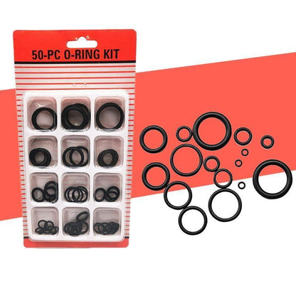 Rubber O-Ring Assortment Kit 50PC- Pack O-Rings Set Automotive Plumbing Seals V528-SM00493-50PCS-684593