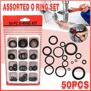 Rubber O-Ring Assortment Kit 50PC- Pack O-Rings Set Automotive Plumbing Seals V528-SM00493-50PCS-684593