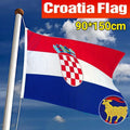 Large Croatia National Flag 90x150cm Outdoor Polyester Banner with Grommets V528-SM00523-CROATIAFLAG-606606