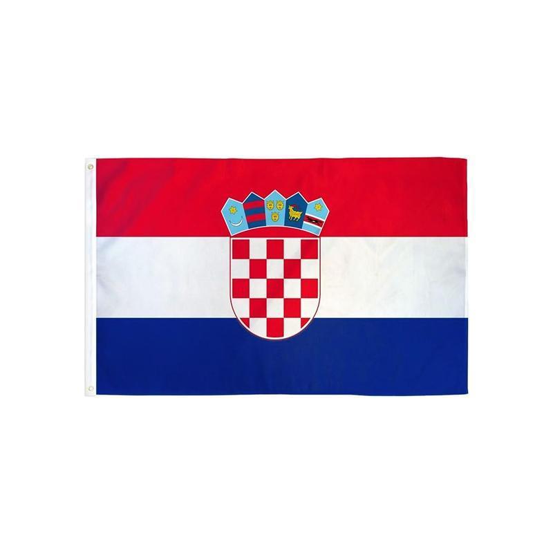 Large Croatia National Flag 90x150cm Outdoor Polyester Banner with Grommets V528-SM00523-CROATIAFLAG-606606