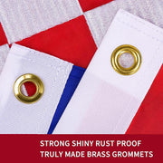 Large Croatia National Flag 90x150cm Outdoor Polyester Banner with Grommets V528-SM00523-CROATIAFLAG-606606