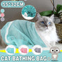 Cat Supplies Washing Bags for Pet Bathing Nail Trimm Mesh Cat Grooming Bath Bag - Grey V528-SM00536-GREY-790343