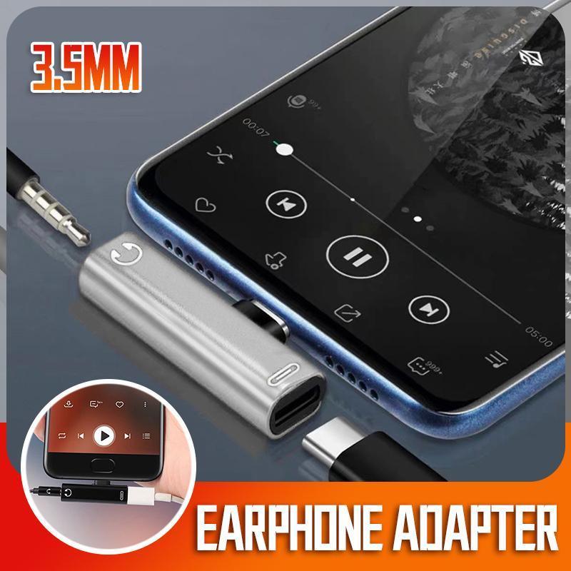 Up to 2 Type C to 3.5mm Audio Headphone Connector Earphone Adapter Aux Jack - Silver V528-SM00542-SILVER-380625
