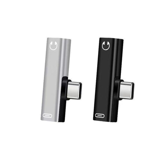 Up to 2 Type C to 3.5mm Audio Headphone Connector Earphone Adapter Aux Jack - Silver V528-SM00542-SILVER-380625