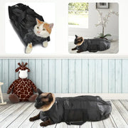 Cat Grooming Restraint Bag Pet Bath Wash Bags Nail Trimming Anti Scratch V528-SM00557-BLACK-518562