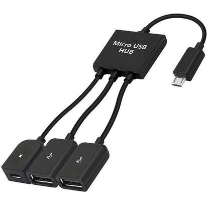 Micro USB 2.0 OTG HUB Cable Adapter AU Male to Female Dual Host Fast Transfer V528-SM00593-V8-863835