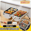 Grillz Charcoal BBQ Portable Grill Camping Barbecue Outdoor Cooking Smoker - White V528-SM00596-WHITE-373861