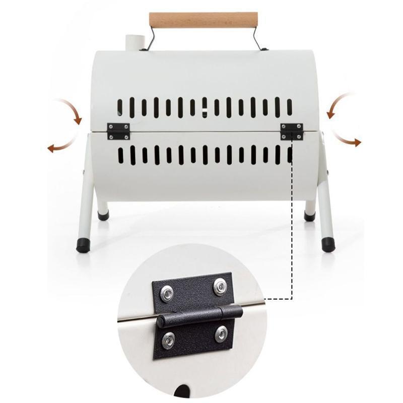 Grillz Charcoal BBQ Portable Grill Camping Barbecue Outdoor Cooking Smoker - White V528-SM00596-WHITE-373861
