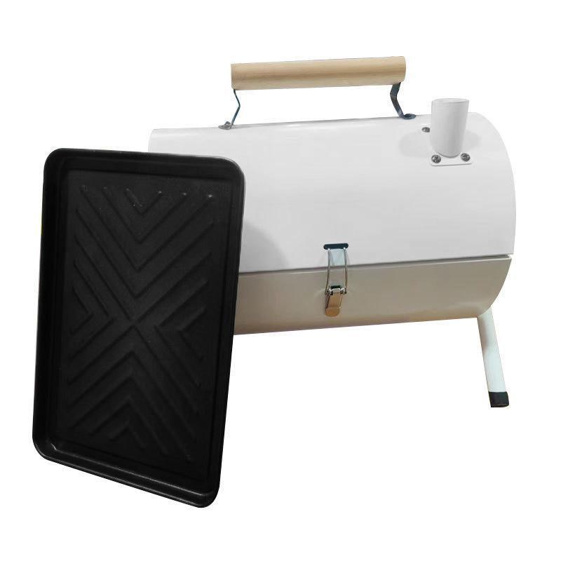 Grillz Charcoal BBQ Portable Grill Camping Barbecue Outdoor Cooking Smoker - White V528-SM00596-WHITE-373861