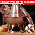 Stainless Steel Charcoal Chinese Copper Hot Pot Old Beijing Cookware Camping HOT - 30CM V528-SM00601-YYG30CM-626854