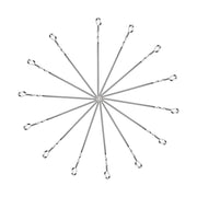 14 Pack Kabob Skewers Premium Flat Metal BBQ Barbecue Skewer Long Stainless V528-SM00605-14PCS-644985
