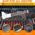 Grill Brush and Scraper 18 Inch Stainless Steel Barbecue Cleaning Brush Wire Bri V528-SM00610-S01-969229