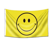 Large Yellow Smiley Face Flag Heavy Duty Outdoor Happy 90 X 150 CM - 3ft x 5ft V528-SMILEY-YELLOW-74520