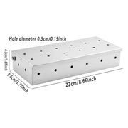 Stainless Steel Smoke Box Barbecue BBQ Smoking Wood Chip Smoker Grill Tool Box V528-SMOKER-BOX-539520