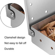 Stainless Steel Smoke Box Barbecue BBQ Smoking Wood Chip Smoker Grill Tool Box V528-SMOKER-BOX-539520
