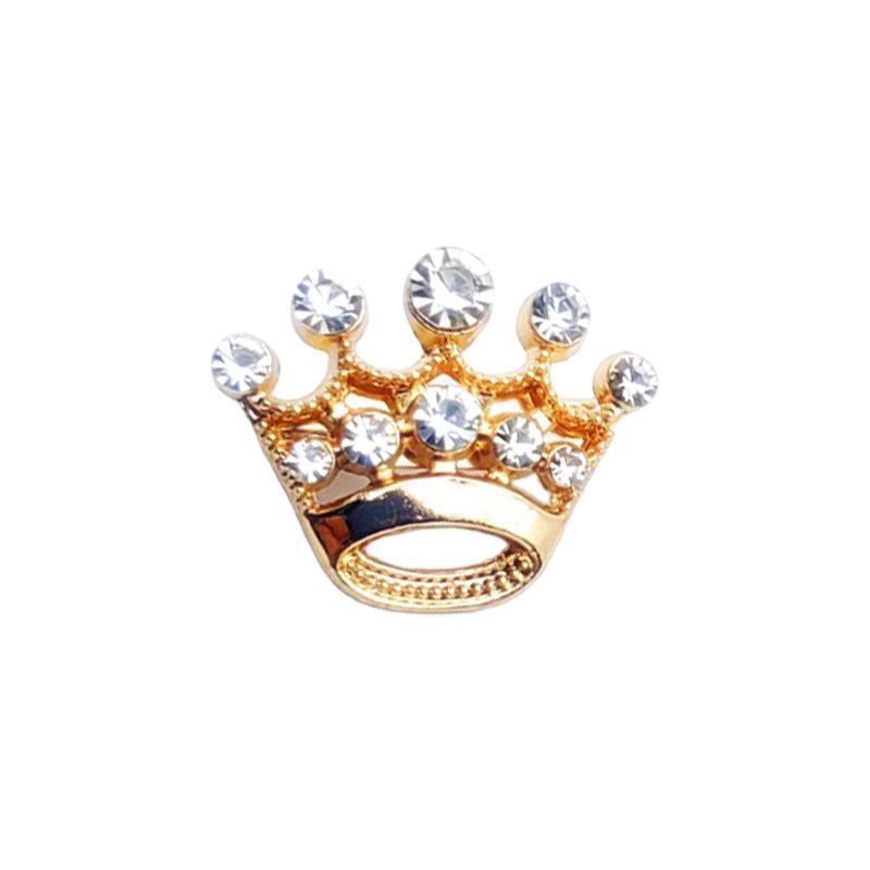 Small Crown Brooch Accessory Fashion Corsage Pin Jewelry Women Men Gift - 3# Gold V528-SN-210GOLD-980243