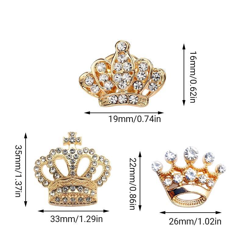 Small Crown Brooch Accessory Fashion Corsage Pin Jewelry Women Men Gift - 1# Gold V528-SN085-GOLD-965663