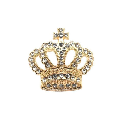 Small Crown Brooch Accessory Fashion Corsage Pin Jewelry Women Men Gift - 1# Gold V528-SN085-GOLD-965663