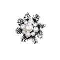 Imitation Pearl Brooch Elegant Jewelry Fashion Accessory Women Ladies Gift - Sliver V528-SN120-SLIVER-178178