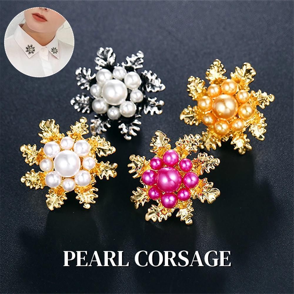 Imitation Pearl Brooch Elegant Jewelry Fashion Accessory Women Ladies Gift - Sliver V528-SN120-SLIVER-178178