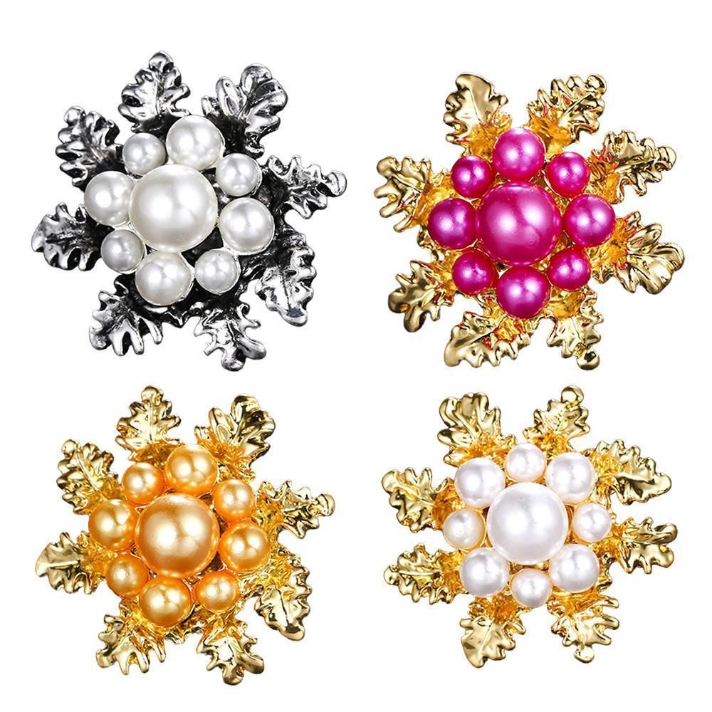 Imitation Pearl Brooch Elegant Jewelry Fashion Accessory Women Ladies Gift - Sliver V528-SN120-SLIVER-178178