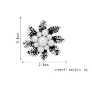 Imitation Pearl Brooch Elegant Jewelry Fashion Accessory Women Ladies Gift - Sliver V528-SN120-SLIVER-178178