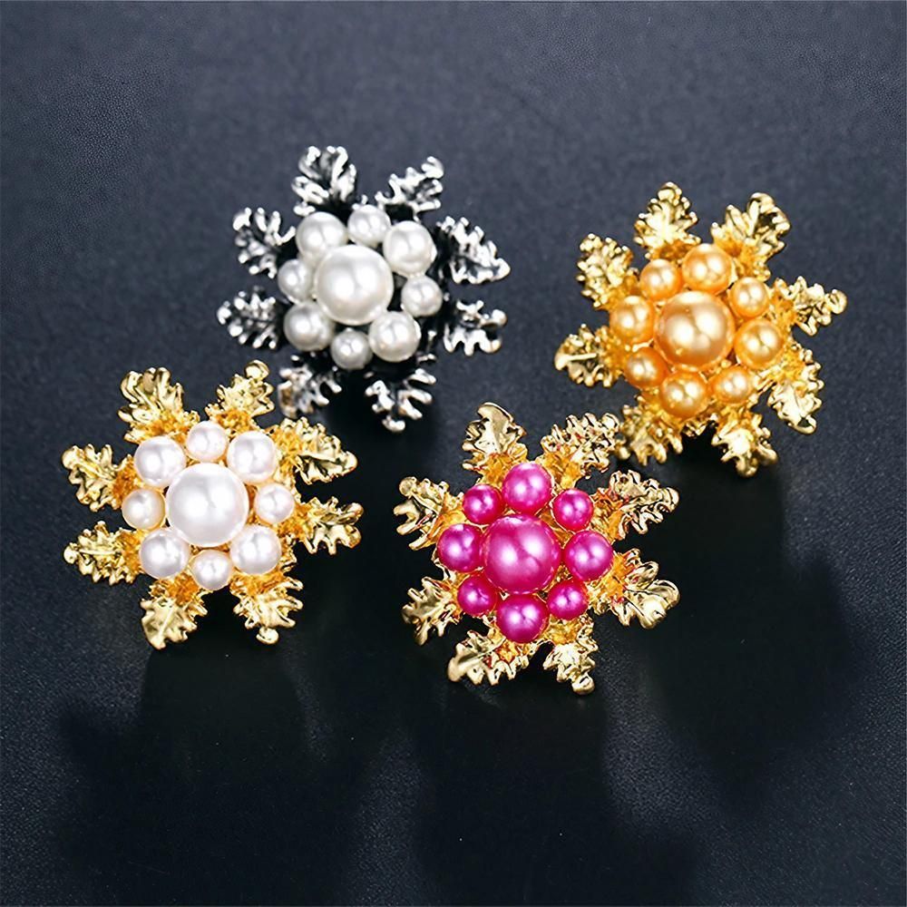 Imitation Pearl Brooch Elegant Jewelry Fashion Accessory Women Ladies Gift - Sliver V528-SN120-SLIVER-178178