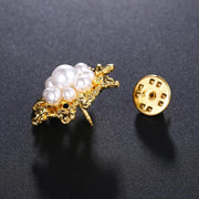 Imitation Pearl Brooch Elegant Jewelry Fashion Accessory Women Ladies Gift - Sliver V528-SN120-SLIVER-178178