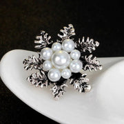 Imitation Pearl Brooch Elegant Jewelry Fashion Accessory Women Ladies Gift - Sliver V528-SN120-SLIVER-178178