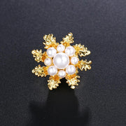 Imitation Pearl Brooch Elegant Jewelry Fashion Accessory Women Ladies Gift - Sliver V528-SN120-SLIVER-178178