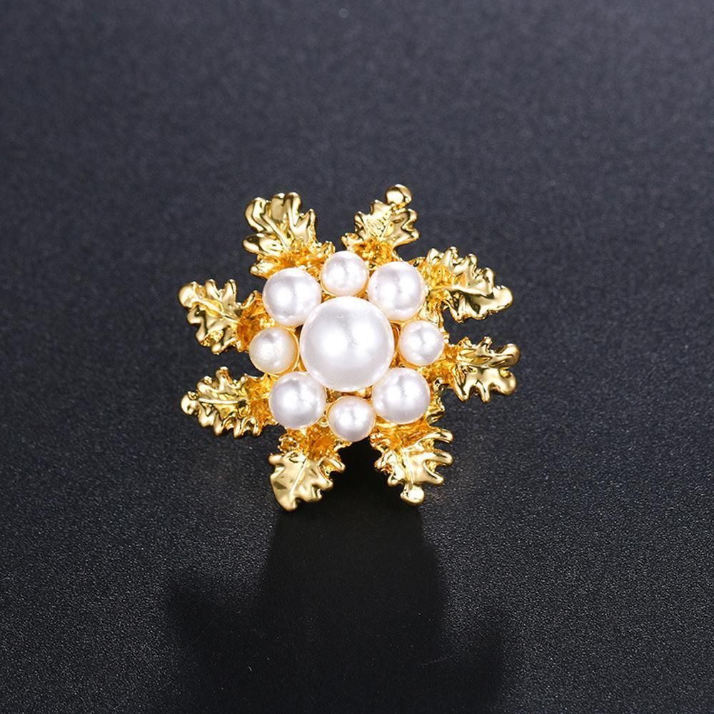 Imitation Pearl Brooch Elegant Jewelry Fashion Accessory Women Ladies Gift - Sliver V528-SN120-SLIVER-178178