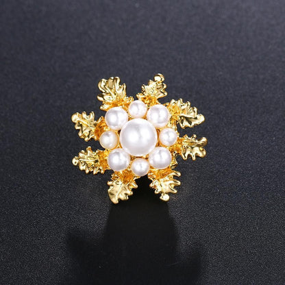 Imitation Pearl Brooch Elegant Jewelry Fashion Accessory Women Ladies Gift - Sliver V528-SN120-SLIVER-178178