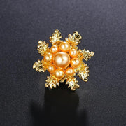 Imitation Pearl Brooch Elegant Jewelry Fashion Accessory Women Ladies Gift - Sliver V528-SN120-SLIVER-178178