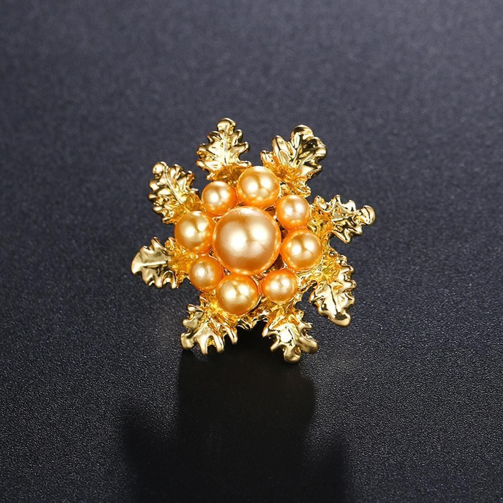 Imitation Pearl Brooch Elegant Jewelry Fashion Accessory Women Ladies Gift - Sliver V528-SN120-SLIVER-178178